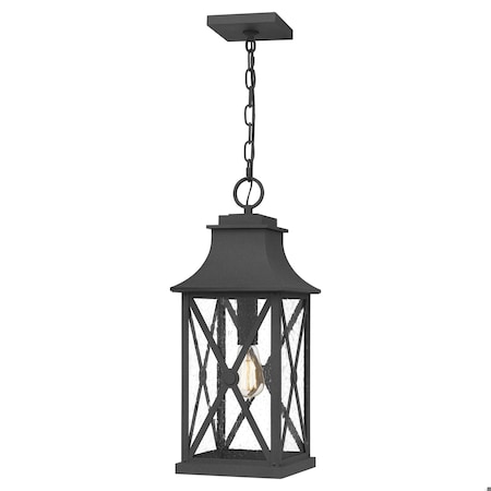 Quoizel Ellerbee 1-Light Mottled Black Mini Pendant ELB1509MB